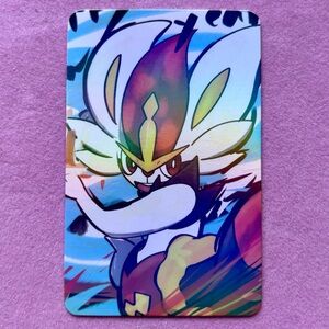 Cinderace Dynamic Action — Rainbow Gloss Foil Collectible Art Card ✨